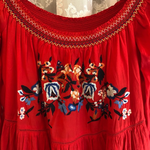 FREE PEOPLE * NWT Sunbeam Embroidered Mini Dress - Picture 4 of 5